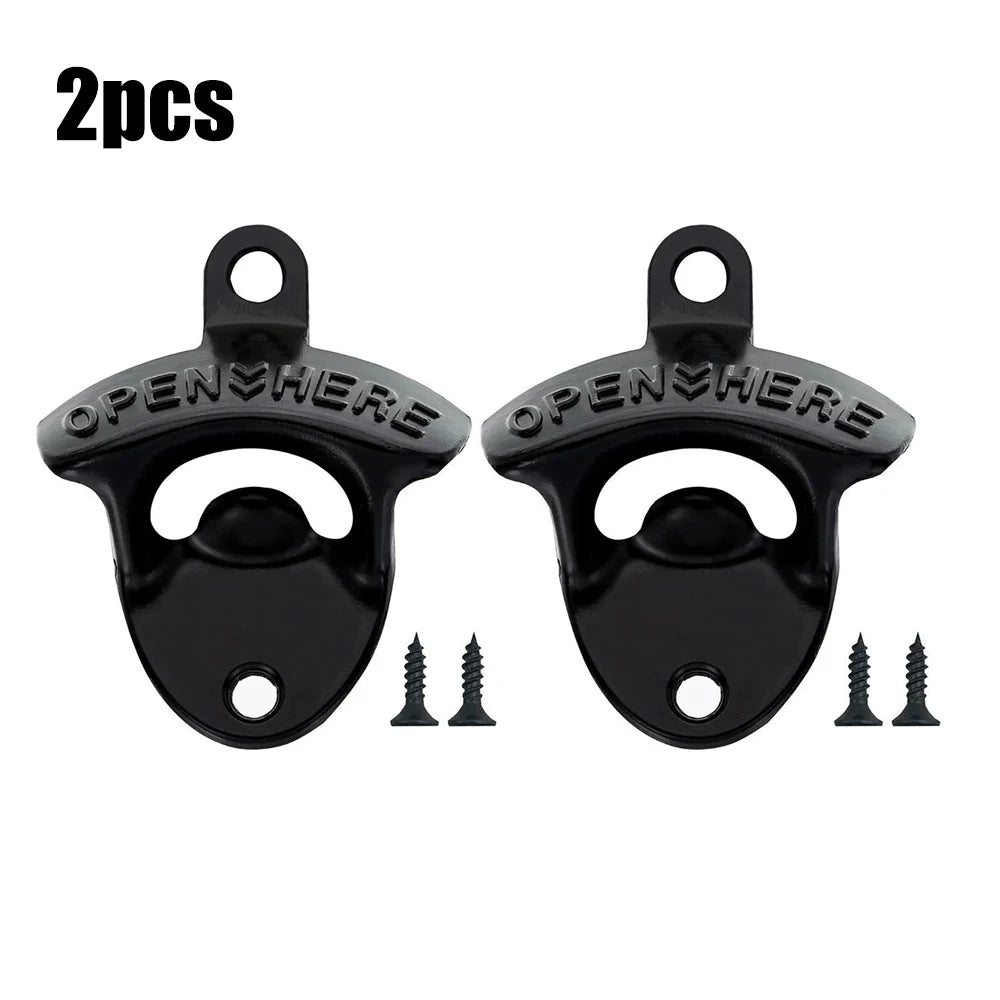 🍺🔩Vintage Zinc Alloy Wall Bottle Opener - Retro Style, Wall Mounting