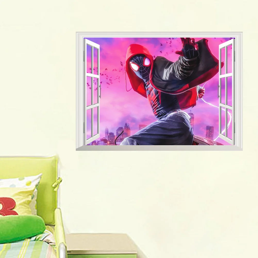 🕷️ 3D Spider-Man Wall Stickers – Room Decor for Superhero Fans 🦸‍♂️✨