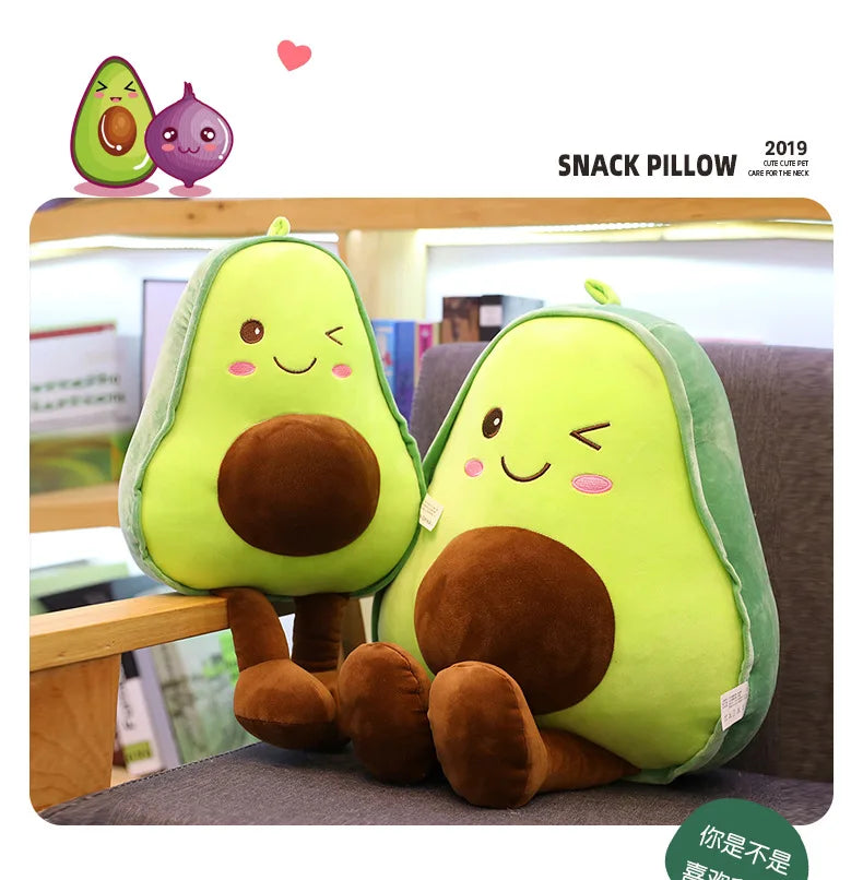 🥑💚 Soft Avocado Plush - With A Wink Face
