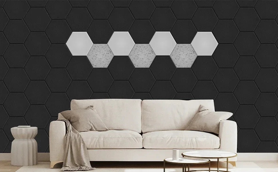 🎧 12-Pack Hexagonal Acoustic Panels – Premium Soundproof Foam Tiles