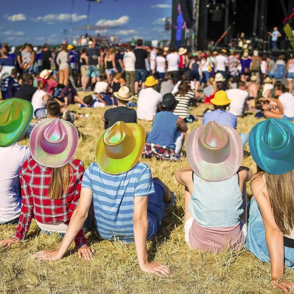 ⭐ ✨ LED Light-Up Cowboy Hat – Colorful Western Party Glow ✨