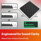 Premium Acoustic Foam Panels 🎙️🔇 | High-Density Soundproof Wall Tiles | Studio, Gaming, Podcast, Home Setup