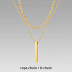 🔗 Bold Men’s Pendant Necklace – Stainless Steel Statement Chain (Gold & Silver)