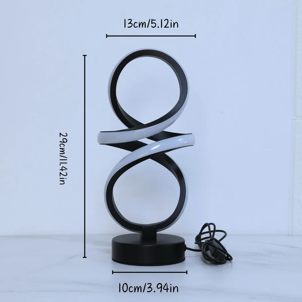🌟 Modern Spiral LED Lamp – 30 cm