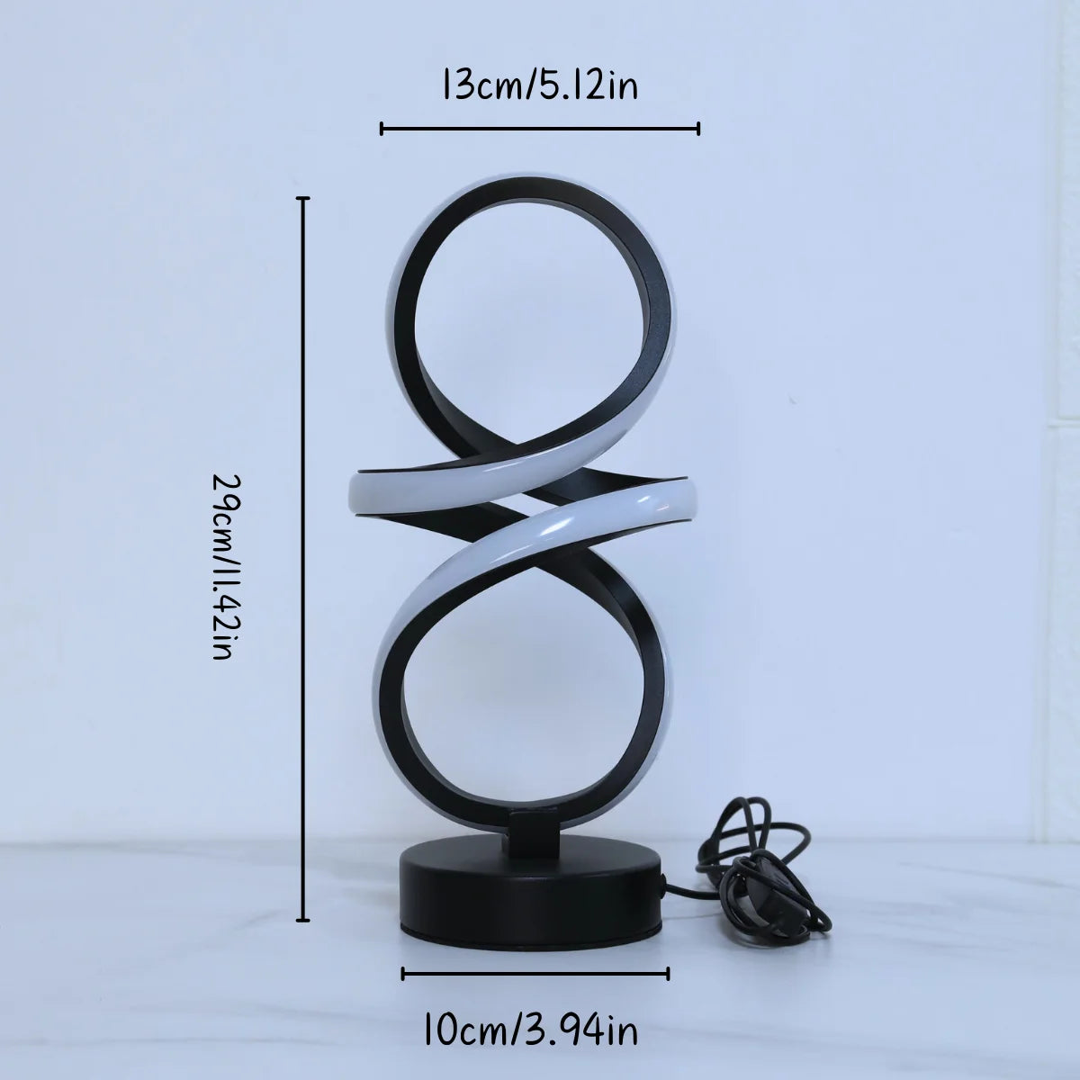 🌟 Modern Spiral LED Lamp – 30 cm