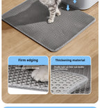 Double-Layer Cat Litter Trapping Mat 🐾 | Waterproof, Easy-Clean & Anti-Tracking