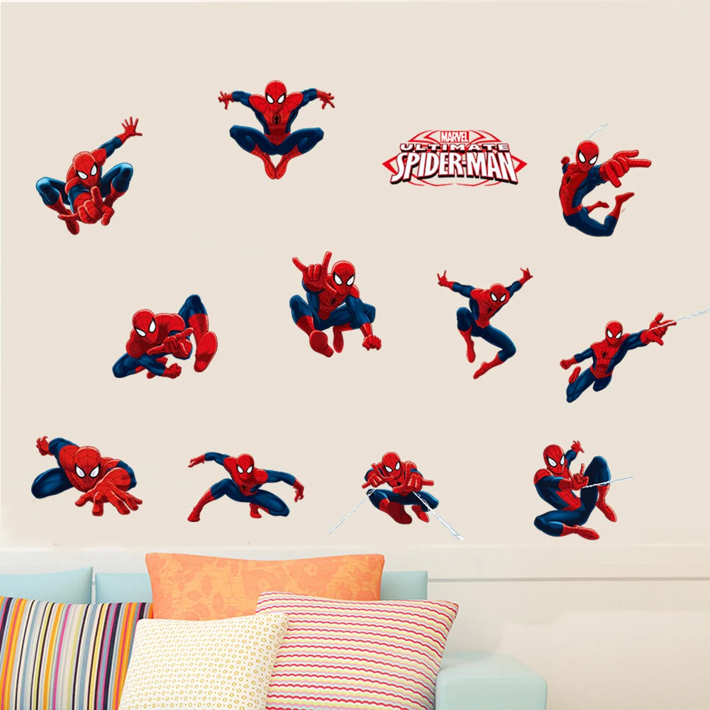 🕷️ 3D Spider-Man Wall Stickers – Room Decor for Superhero Fans 🦸‍♂️✨