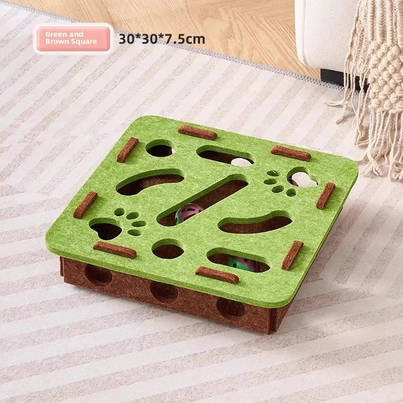🐾 Cat Puzzle Toy – Interactive Felt Puzzle Box for Indoor Cats 🧩🐈✨