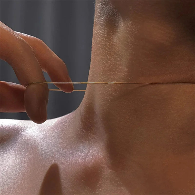 ✨ Minimalist Unisex Stainless Steel Chain Necklace – Gold & Silver 💫