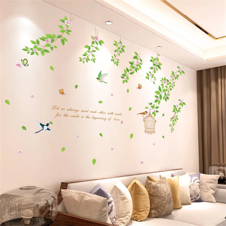 🌿✨ Aesthetic Floral & Nature Wall Stickers | DIY Home Decor – 20 Designs 🌸🦋