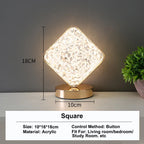 ✨ Crystal 3D Touch Lamp – Ball / Star / Cube / Moon / Track ✨