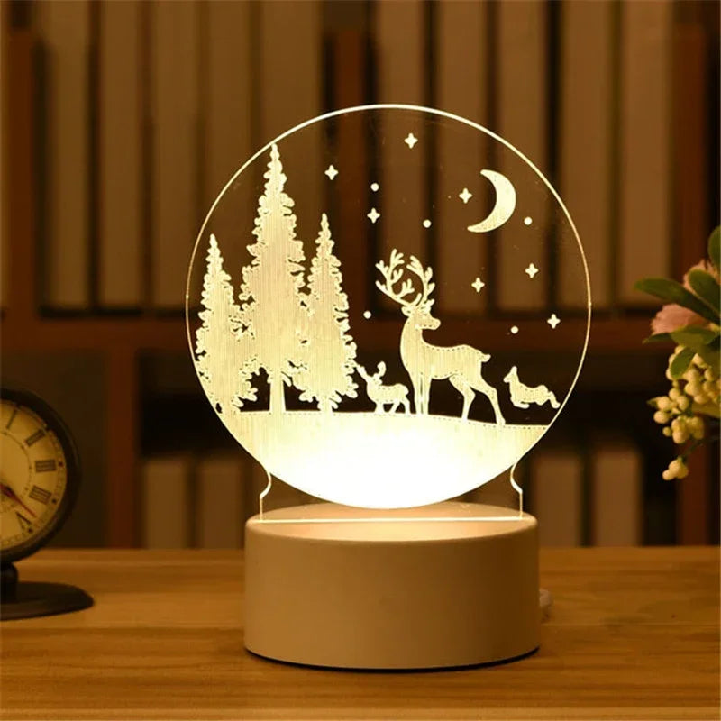 💡 3D Visual Illusion Night Light – LED Desk Lamp