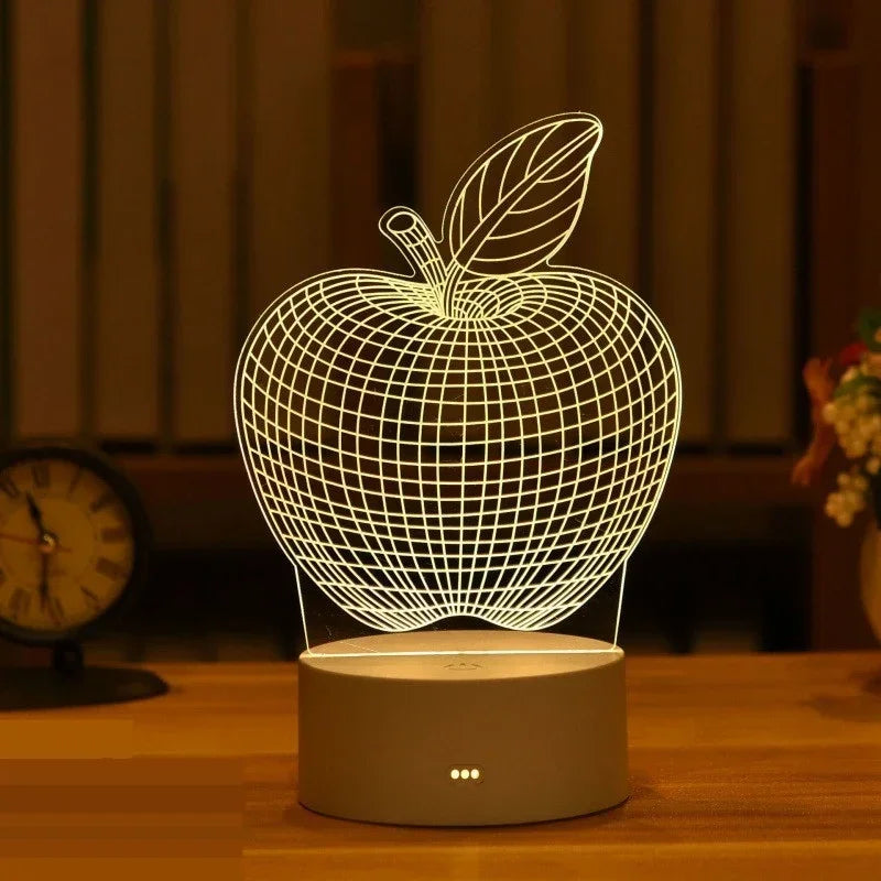 💡 3D Visual Illusion Night Light – LED Desk Lamp