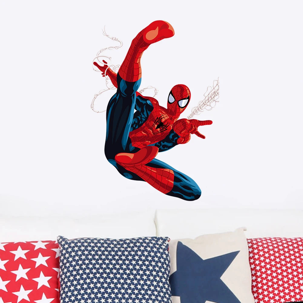 🕷️ 3D Spider-Man Wall Stickers – Room Decor for Superhero Fans 🦸‍♂️✨