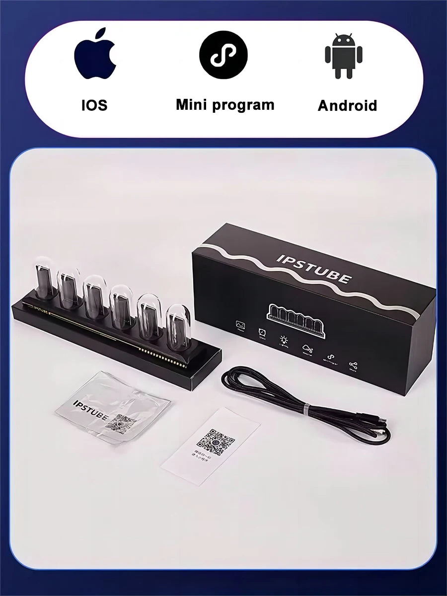 Nixie Tube LED Clock IPS — Retro-Future RGB Table Lamp 🕰️✨