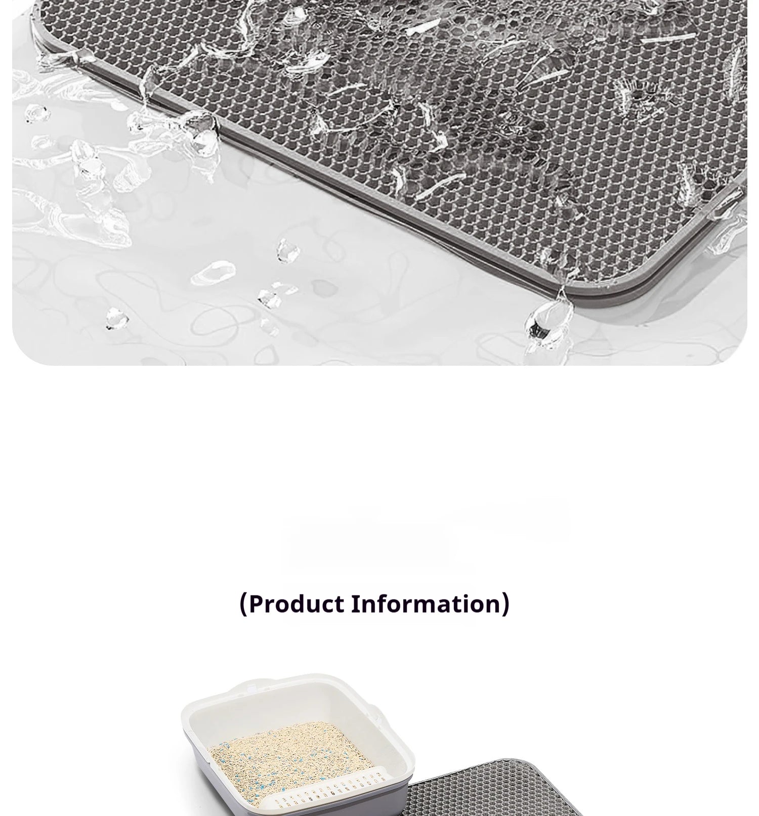 Double-Layer Cat Litter Trapping Mat 🐾 | Waterproof, Easy-Clean & Anti-Tracking