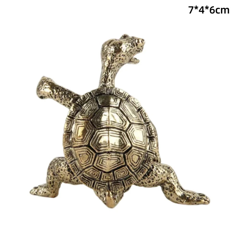 🐸✨ Zen Animal Brass Statues – Meditation Frog & Kung Fu Turtle Collection