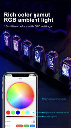 Nixie Tube LED Clock IPS — Retro-Future RGB Table Lamp 🕰️✨