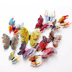 🌈 3D Butterfly Wall Stickers – Double-Layer Decorative Set (12pcs) 🦋✨