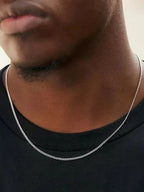 Men’s Sleek Steel Chain Necklace (Black / Silver / Gold) 🔗✨