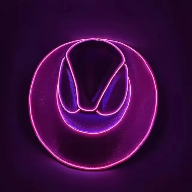 ⭐ ✨ LED Light-Up Cowboy Hat – Colorful Western Party Glow ✨
