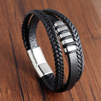 🔥 Men’s Leather Bracelet Collection – Multi-Style Modern Designs 🖤✨