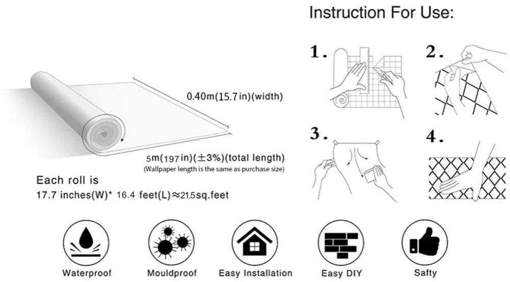 🪵✨ Wood-Grain PVC Waterproof Adhesive Wallpaper – Multiple Sizes & Colors