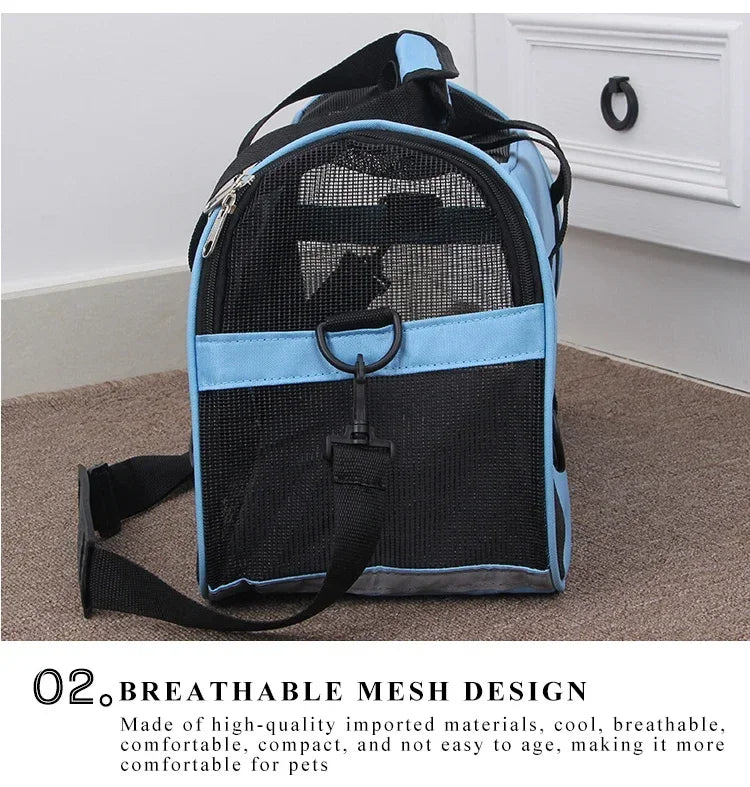 🐾 Soft Canvas Pet Carrier – Lightweight & Breathable Travel Bag