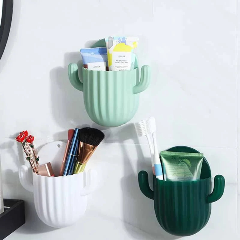 Cactus Wall Holder 🌵 - Toothbrush Holder / Multi-purpose Remote Control Holder