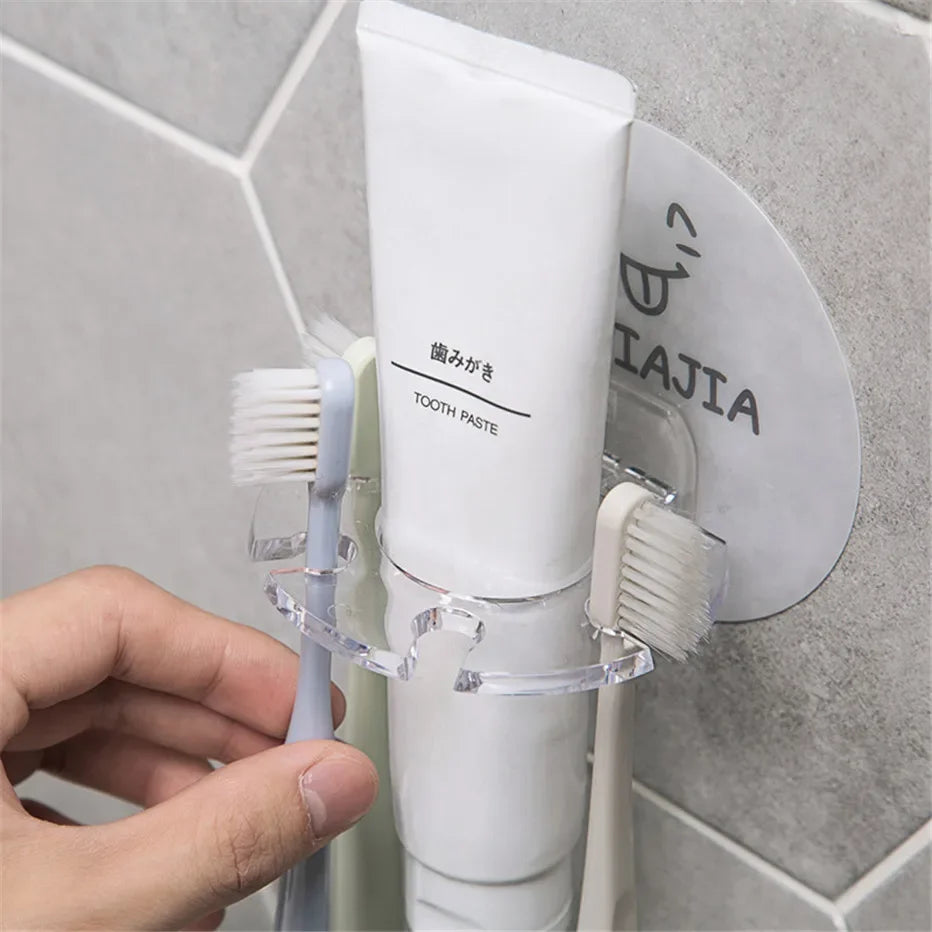 Wall Adhesive Toothbrush Holder 🦷✨ - Space-saving Bathroom Organiser