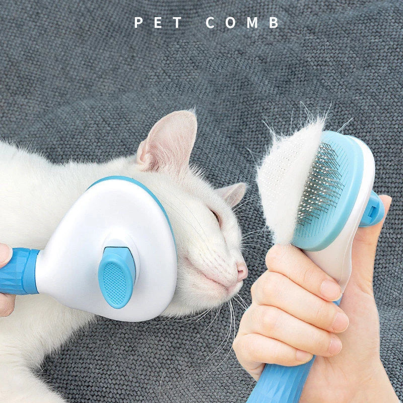 🐾 Self-Cleaning Pet Grooming Brush — Easy Fur Removal ✨