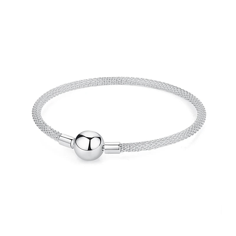 🌟 Elegant Silver Charm Bracelet – Minimalist Women’s Jewelry 💎✨