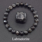 🌈 Natural Stone Energy Bracelet – 8mm Crystal Beads ✨