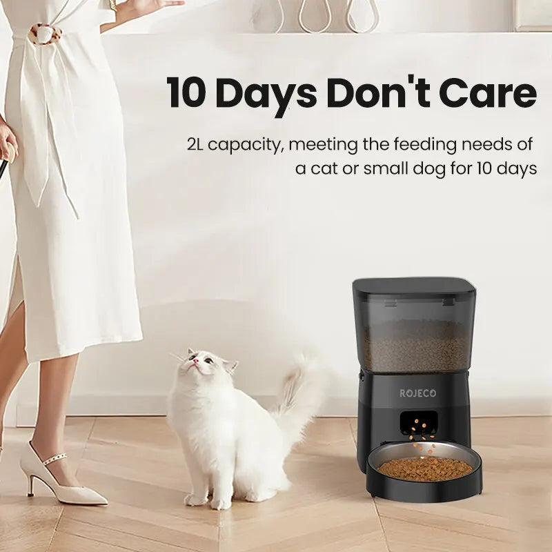 🐾 Automatic Pet Feeder – 2L Smart Button Version
