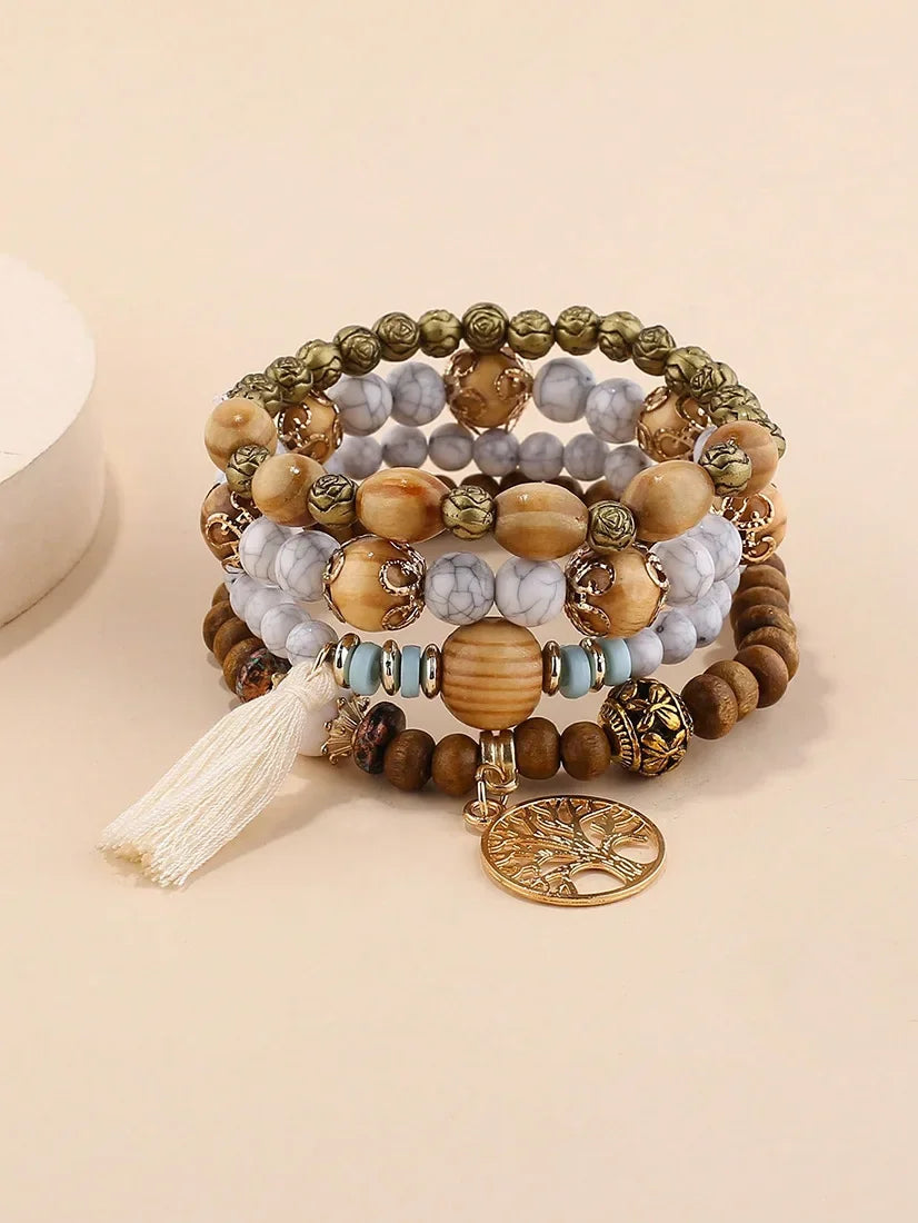 🌿 Tree of Life Charm Bracelet – Boho Unisex Adjustable Bracelet ✨