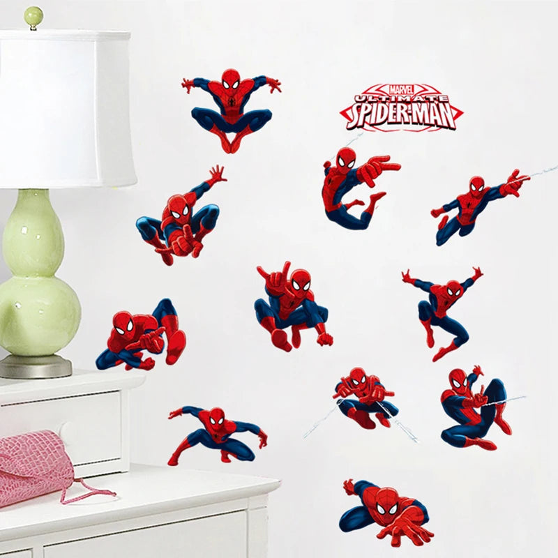 🕷️ 3D Spider-Man Wall Stickers – Room Decor for Superhero Fans 🦸‍♂️✨