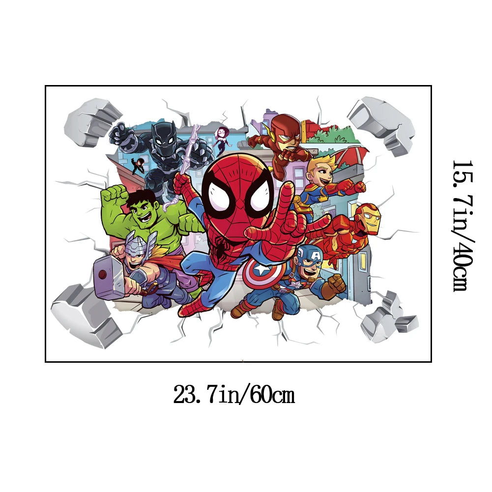 🕸️ Mini Spider-Man Superhero Wall Stickers – Kids Room Decor 🕷️✨