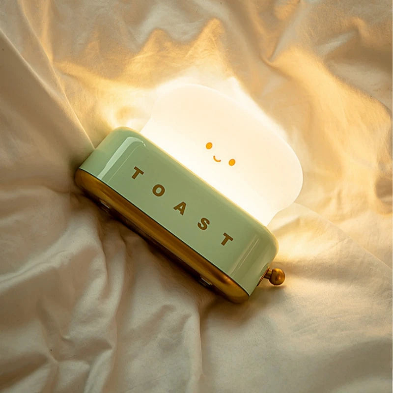 🧡 Toast Maker Night Light –Rechargeable Creative Night Lamp (Pink / Green)