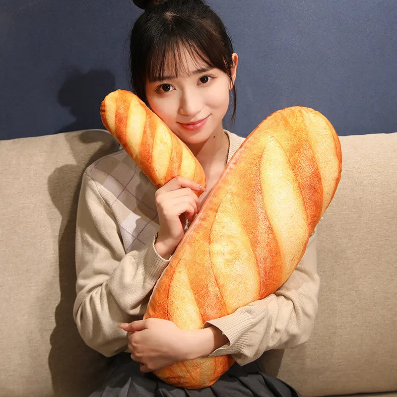 🥖 Cute French Baguette Plush – Soft & Funny Bread Pillow