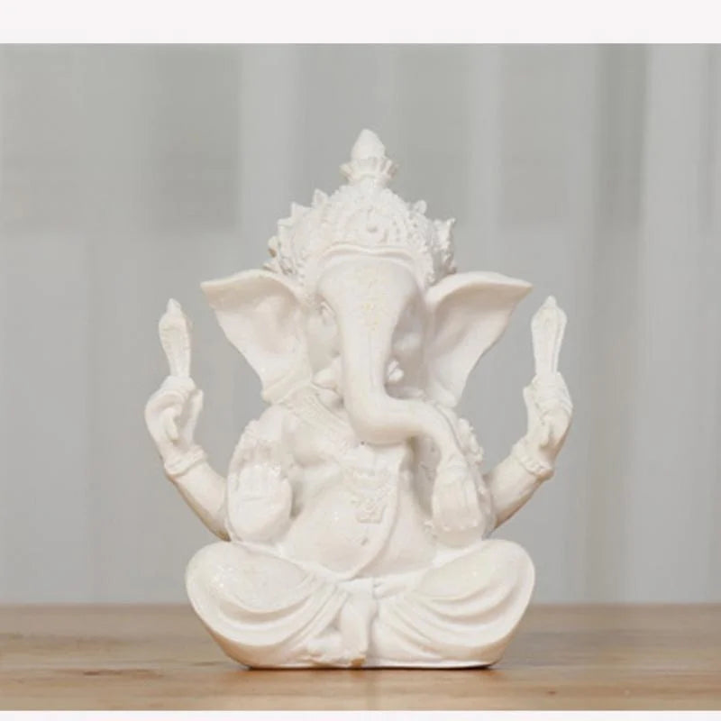 🌿 Sandstone Ganesha Elephant Statue – Handmade Spiritual Home Decor 🐘✨