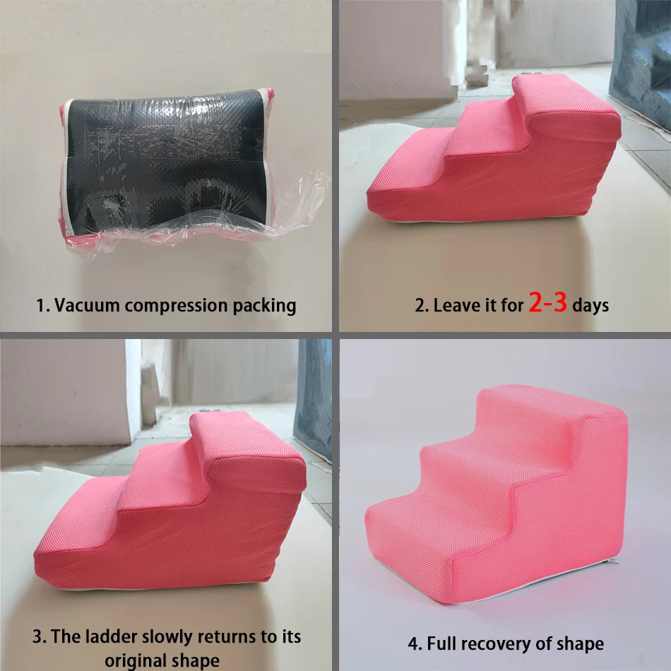 🐾 Cozy Pet Stairs – Soft Foam Steps for Easy Climbing 🛋️✨