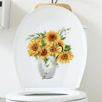 🌿✨ Green Leaf Toilet & Bathroom Wall Stickers — Waterproof Decorative Decals