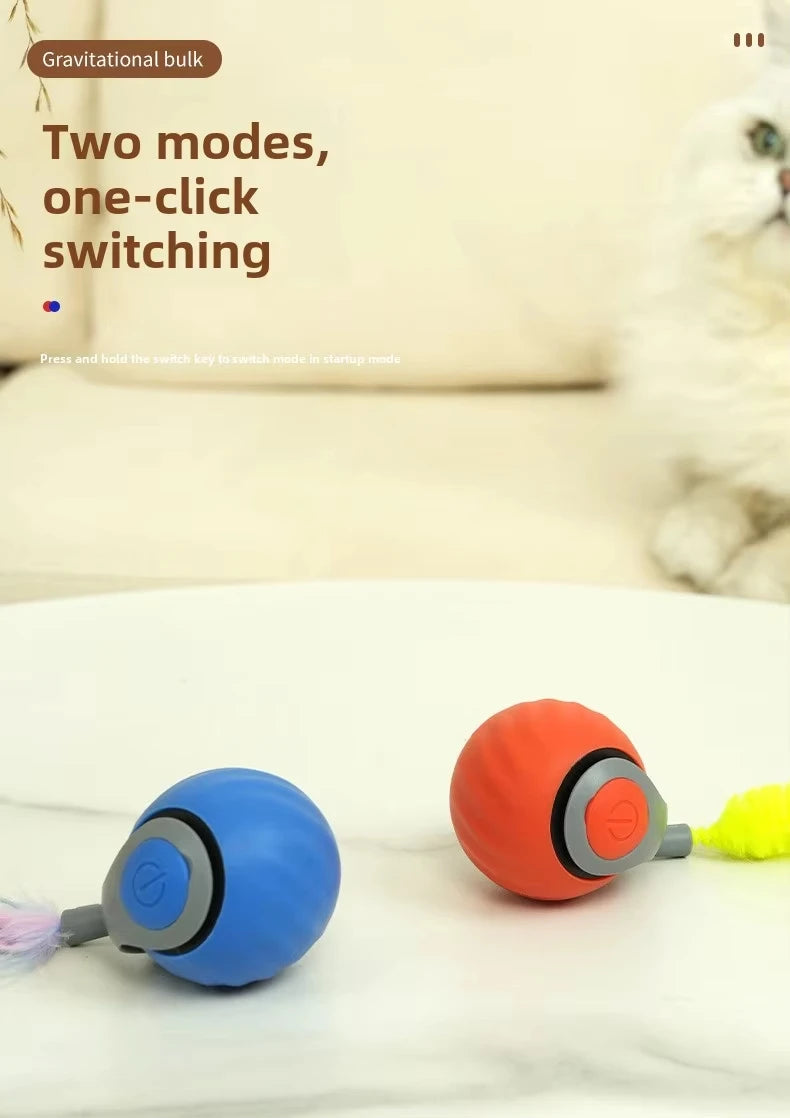 🐾 New Speedy Tail 2.0 Interactive Cat Toy – Smart Rolling Ball with Adjustable Speeds 🐾