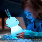 🐰 LED Night Light – Cute Silicone Rabbit Touch Lamp