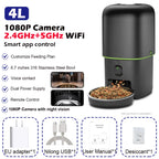 🌟 Smart Auto Cat Feeder with HD Camera 📸🐾 | 2L & 4L Wi-Fi Versions