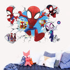 🕸️ Mini Spider-Man Superhero Wall Stickers – Kids Room Decor 🕷️✨