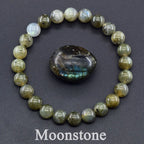🌈 Natural Stone Energy Bracelet – 8mm Crystal Beads ✨