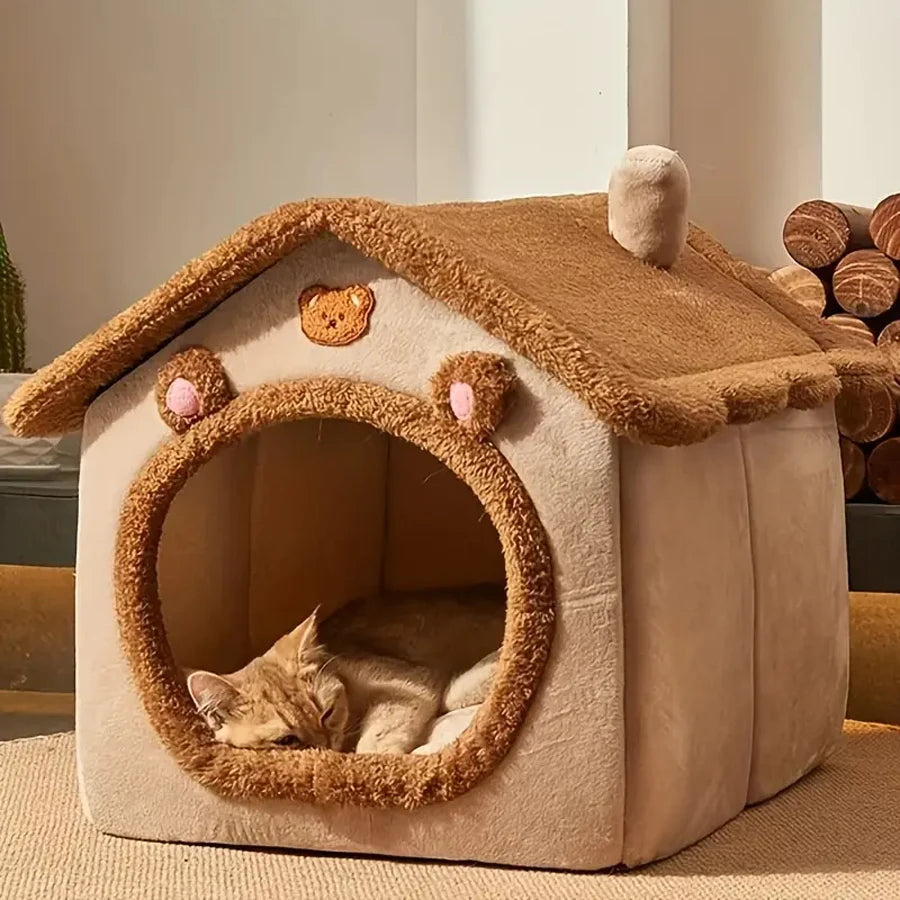 🏡 Cozy Pet House – Warm & Cute Small Animal Cabin 🐶🐱✨