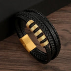 🔥 Leather Wrap Bracelet – Men’s Multi-Layer Wristband (108 Styles) 🔥