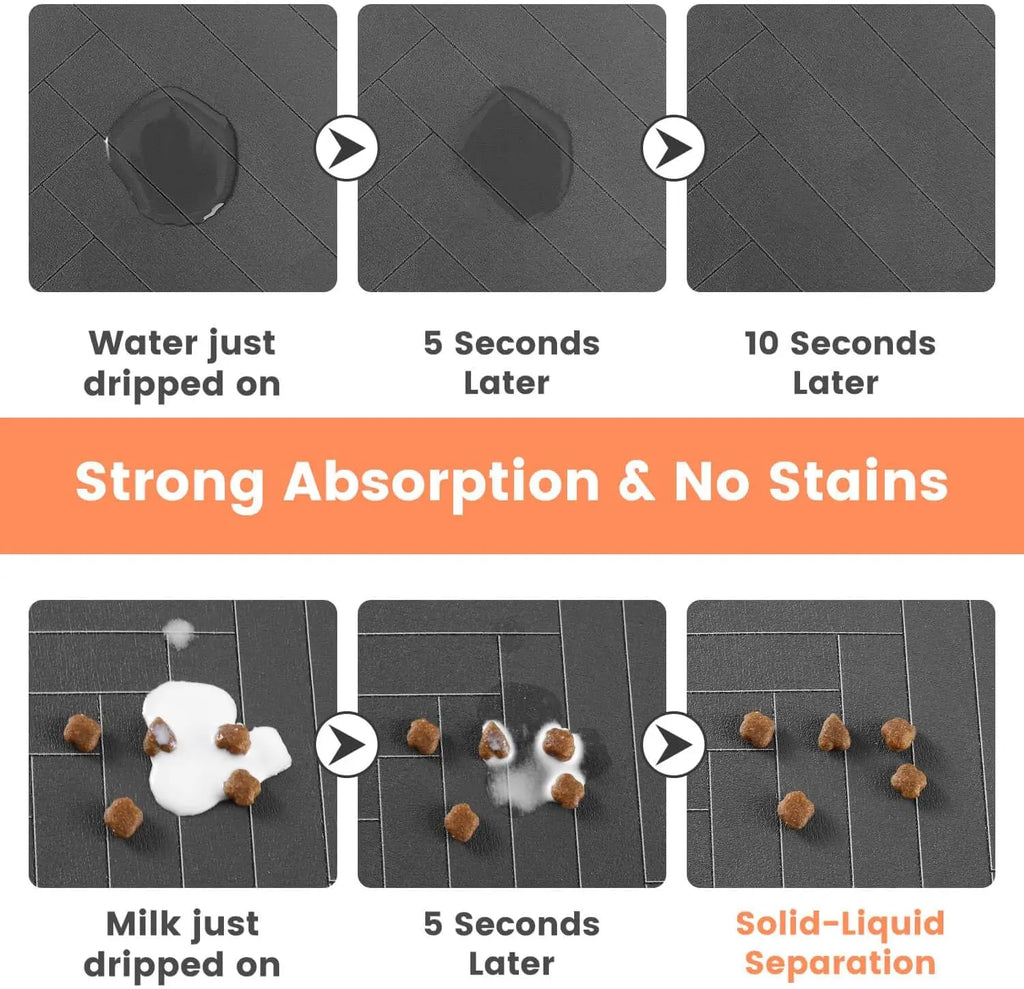 🐾 Pet Feeding Mat – Absorbent & Waterproof Food Bowl Protector 🐶🐱